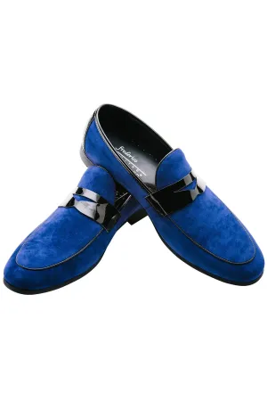 "New Yorker" Blue Suede Frederico Leone Tuxedo Shoes