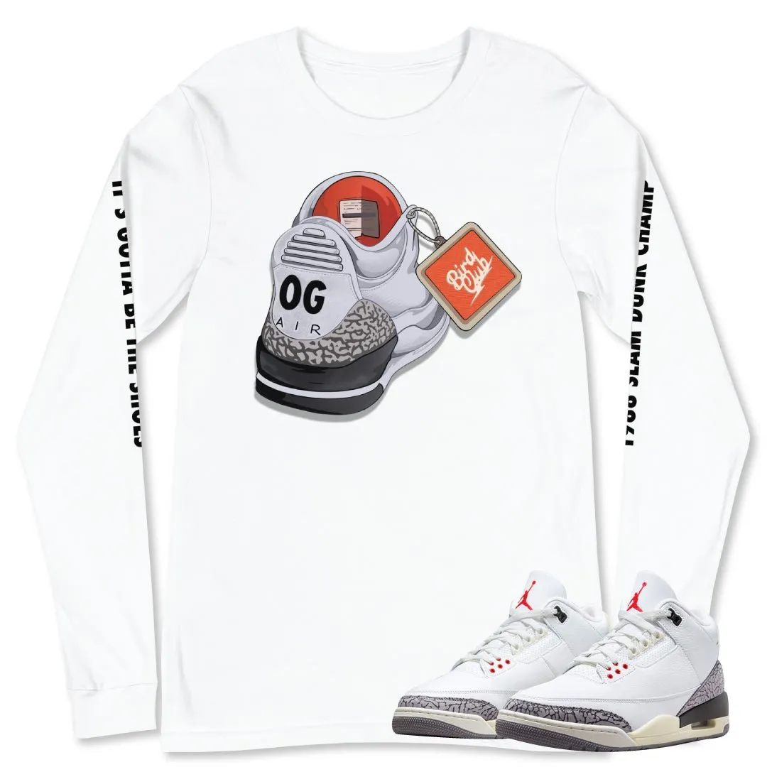 Retro 3 "White Cement" reimagined OG Air Long Sleeve Shirt