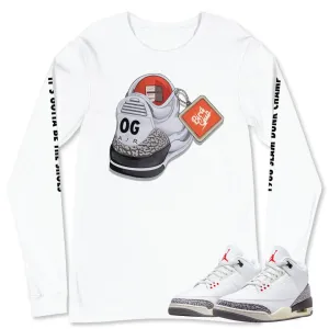 Retro 3 "White Cement" reimagined OG Air Long Sleeve Shirt