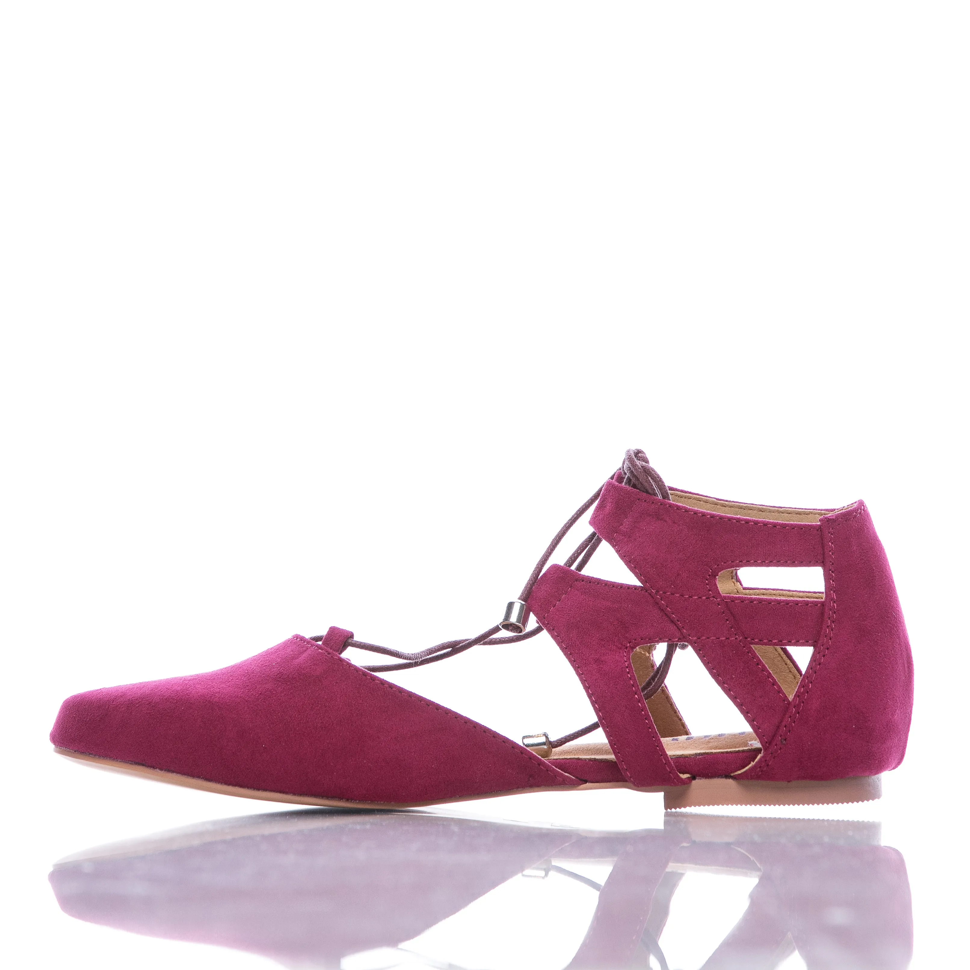 Rosalina - Burgundy Vegan Suede - Street Sole