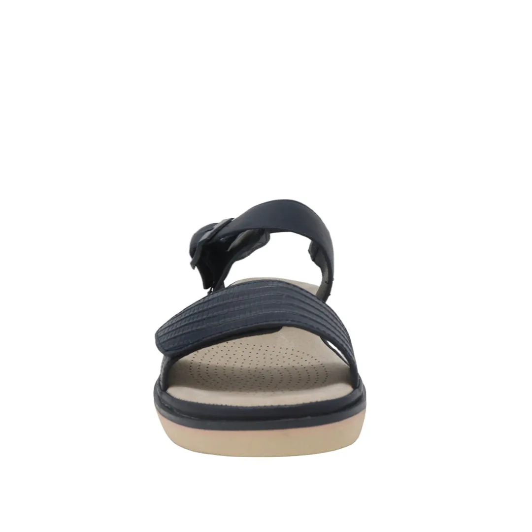 Sandalias flats Cheila navy para mujer