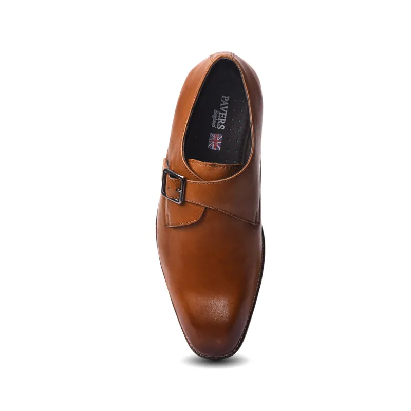 Single strap formal monk shoes