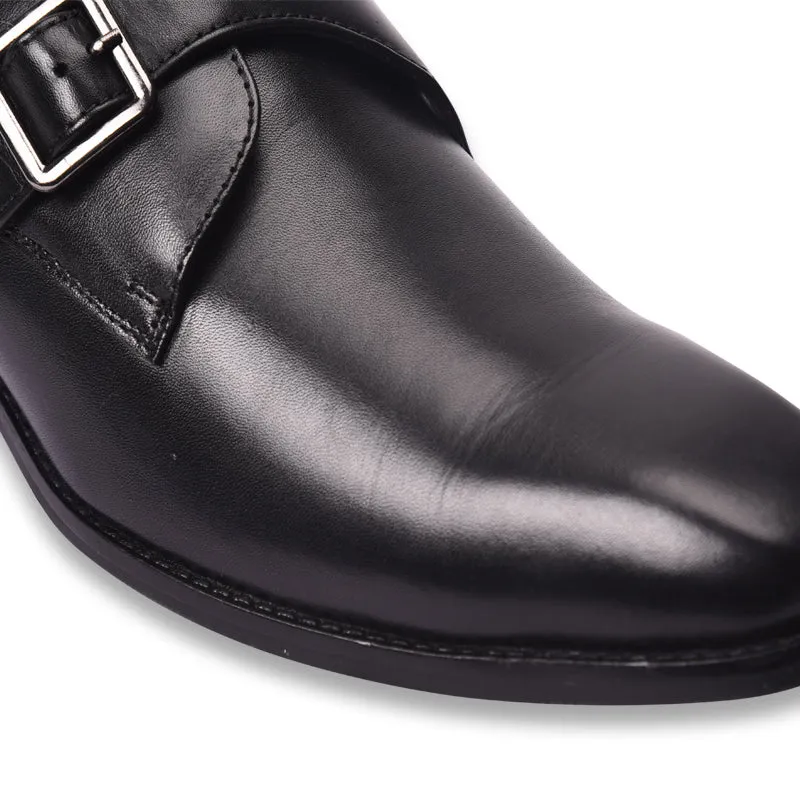 Single strap formal monk shoes