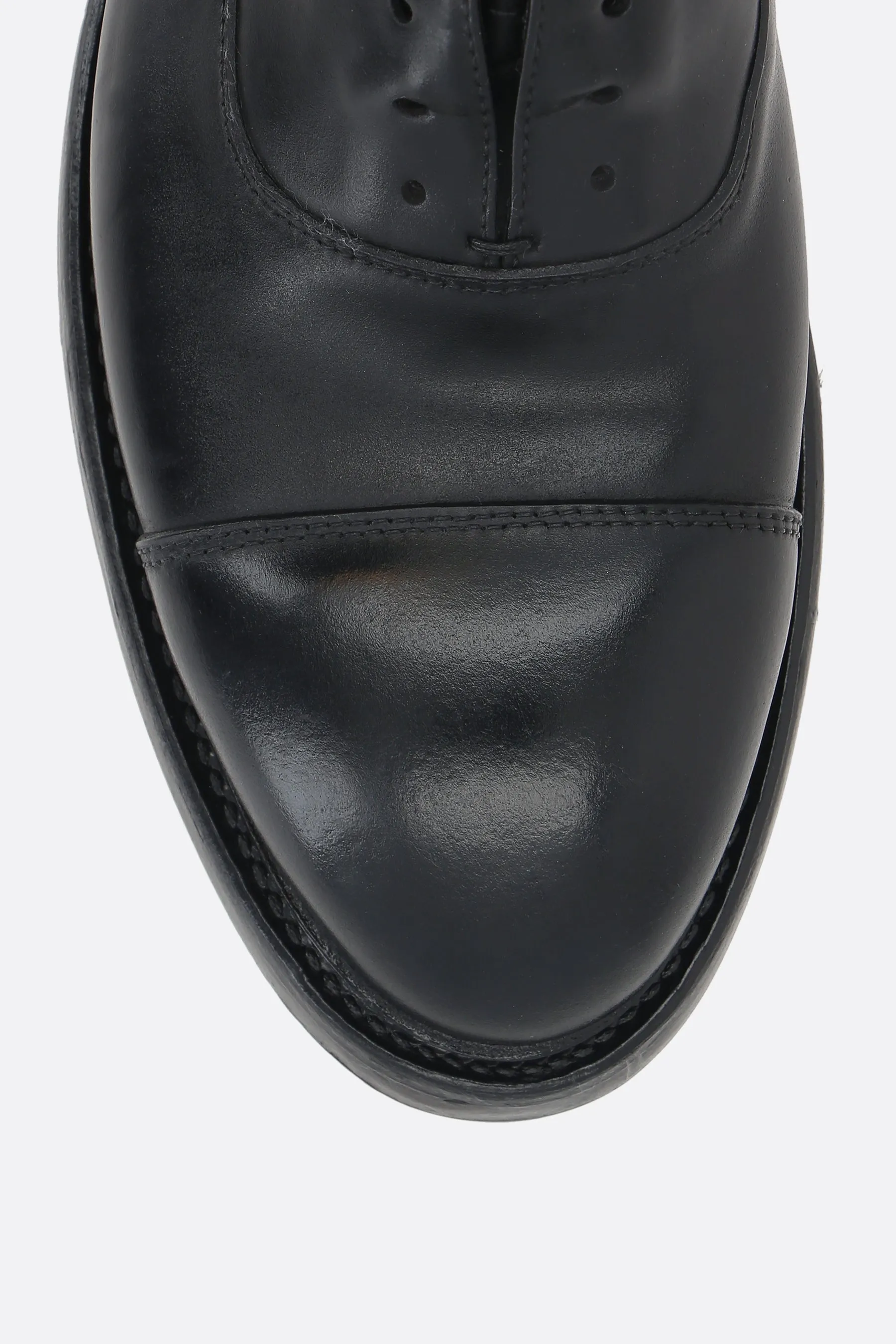 smooth leather slip-on shoes