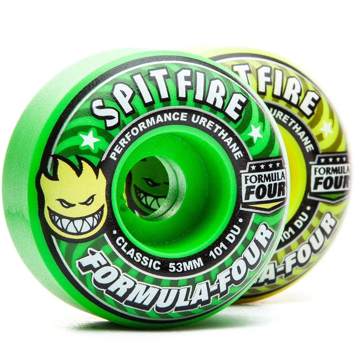 Spitfire Wheels F4 Classic Cool Aid Mash 53mm 101a - Yellow/Green (Set of 4)