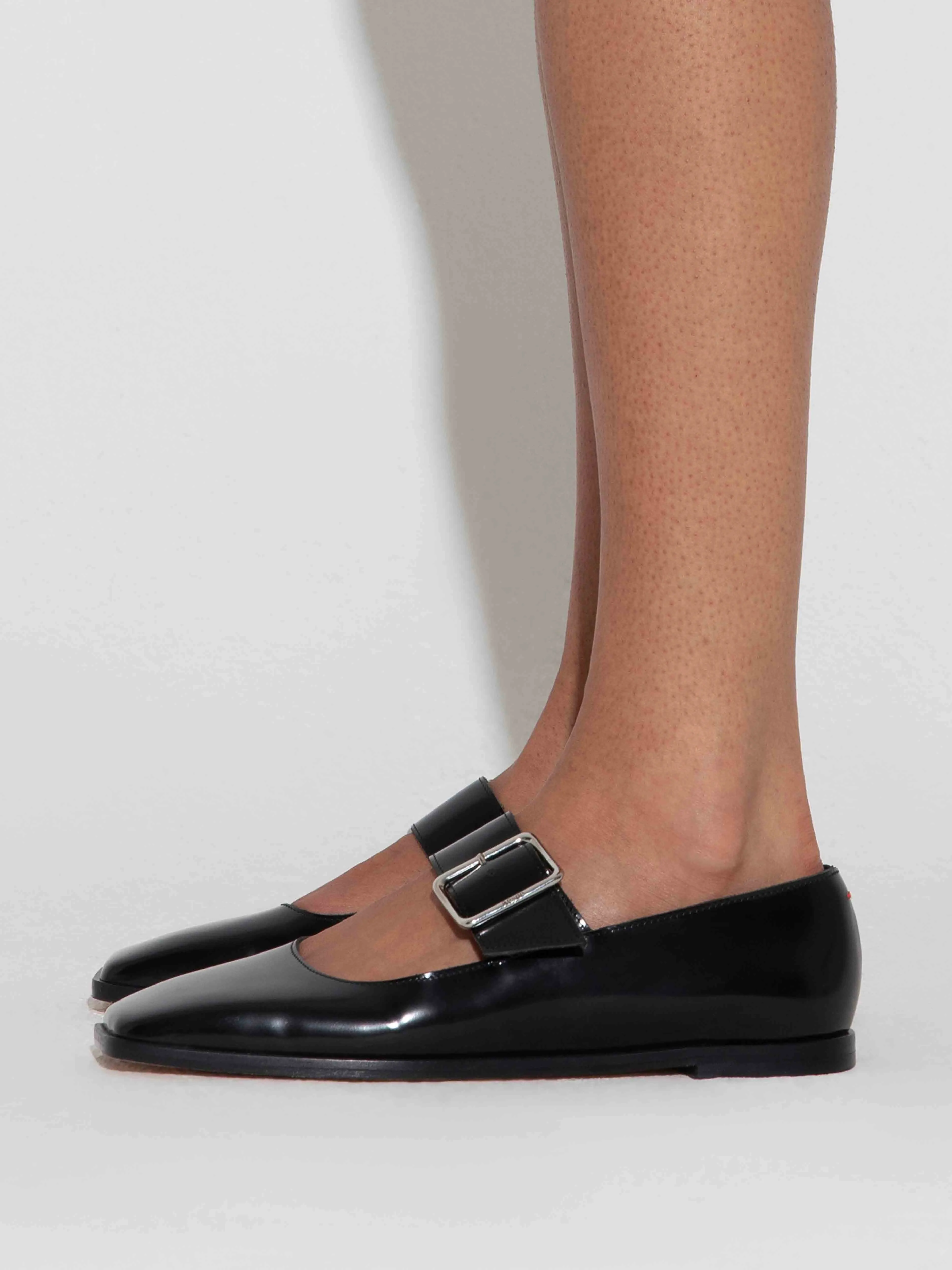 Sunny Leather Mary-Jane Flats