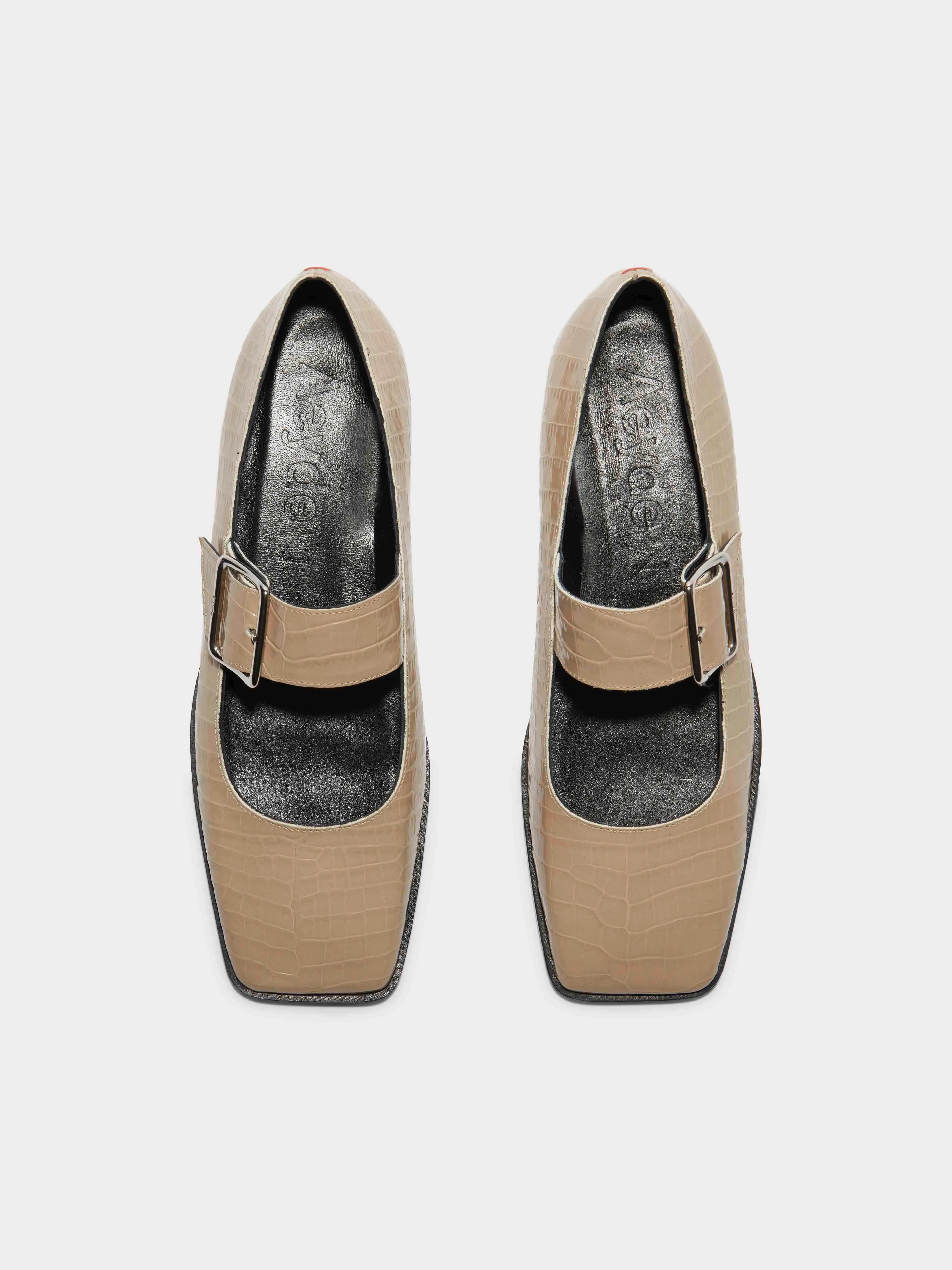 Sunny Leather Mary-Jane Flats