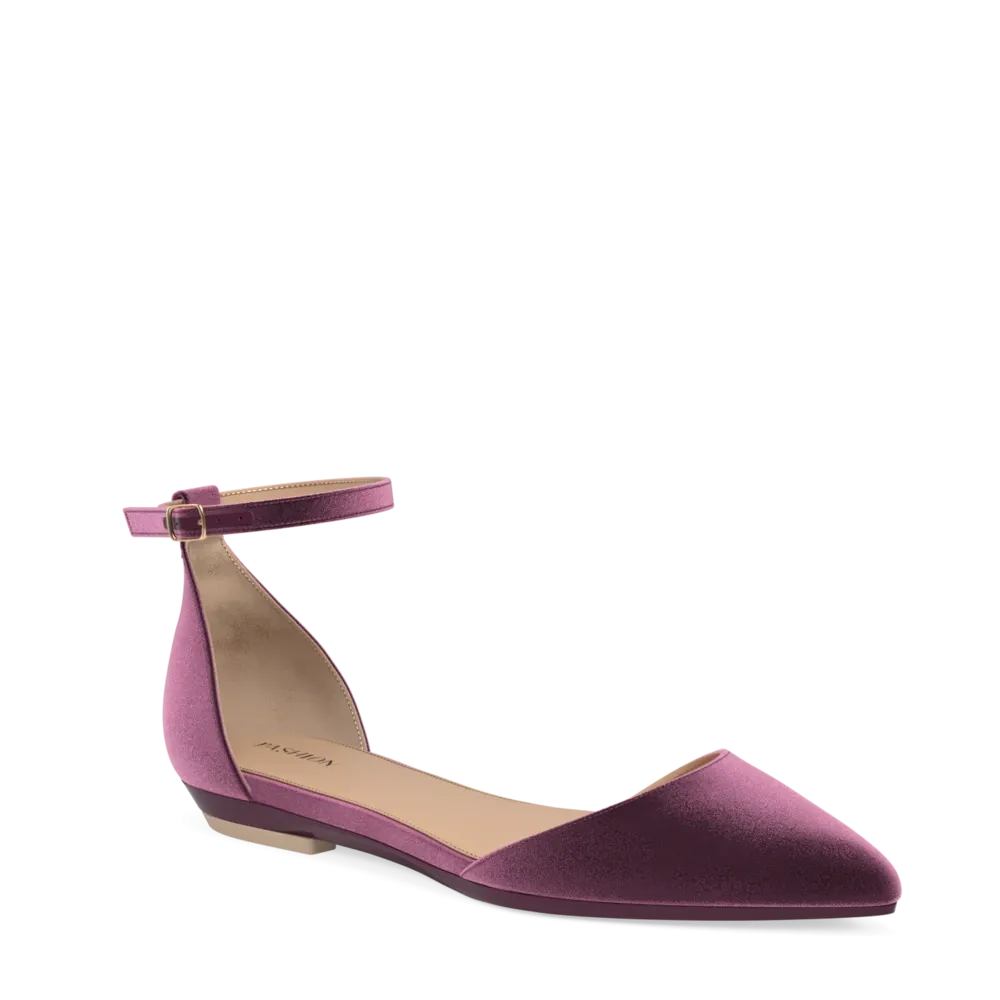 The D'Orsay - Sugar Plum Velvet Flat