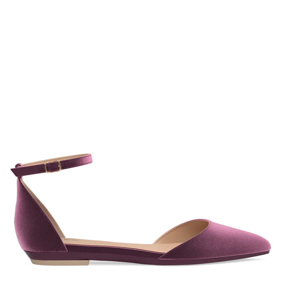 The D'Orsay - Sugar Plum Velvet Flat