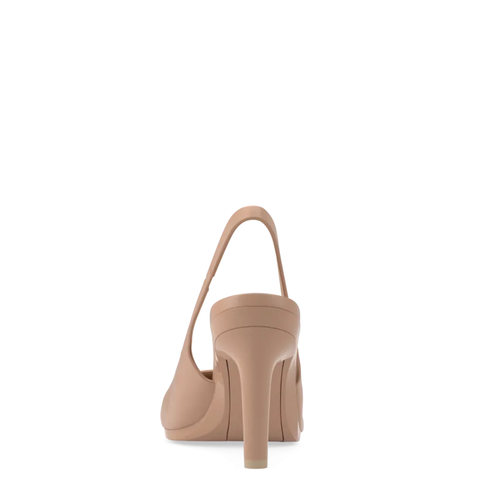 The Slingback - Latte Leather 4 Stiletto