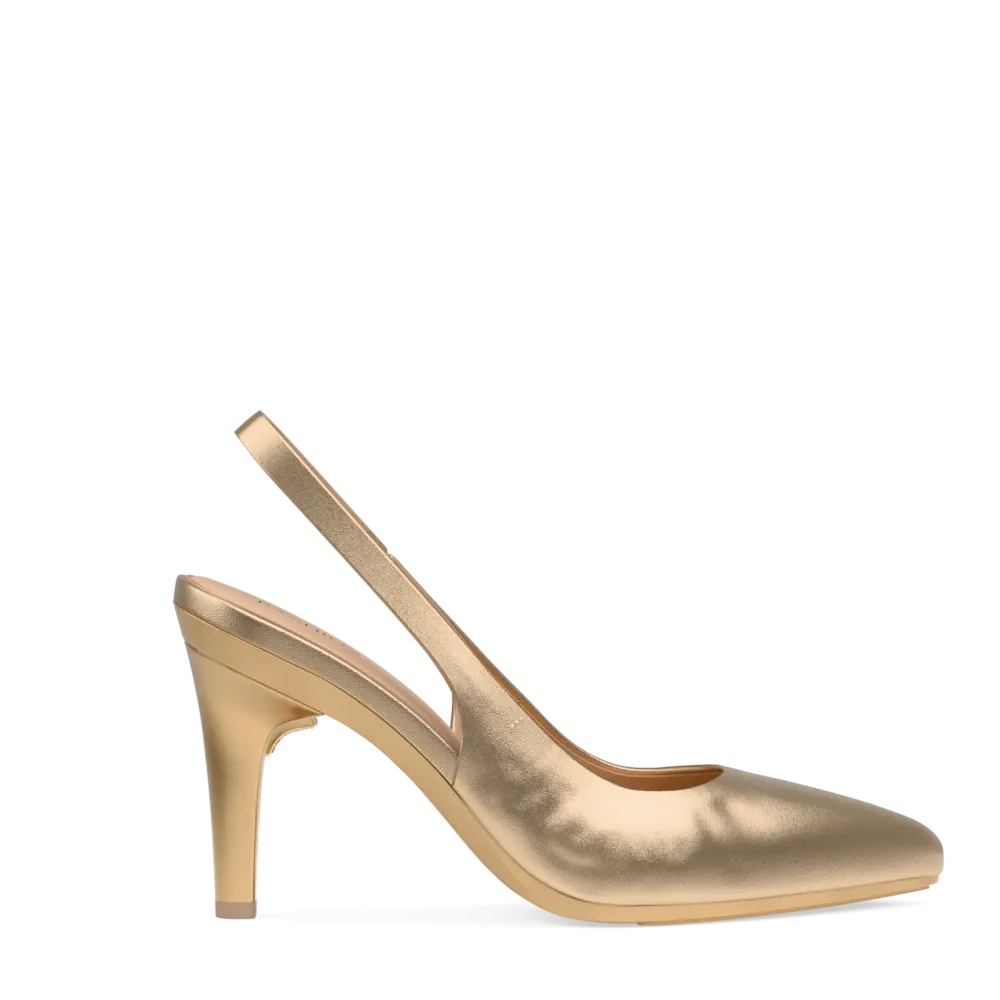 The Slingback - Matte Gold 4 Stiletto