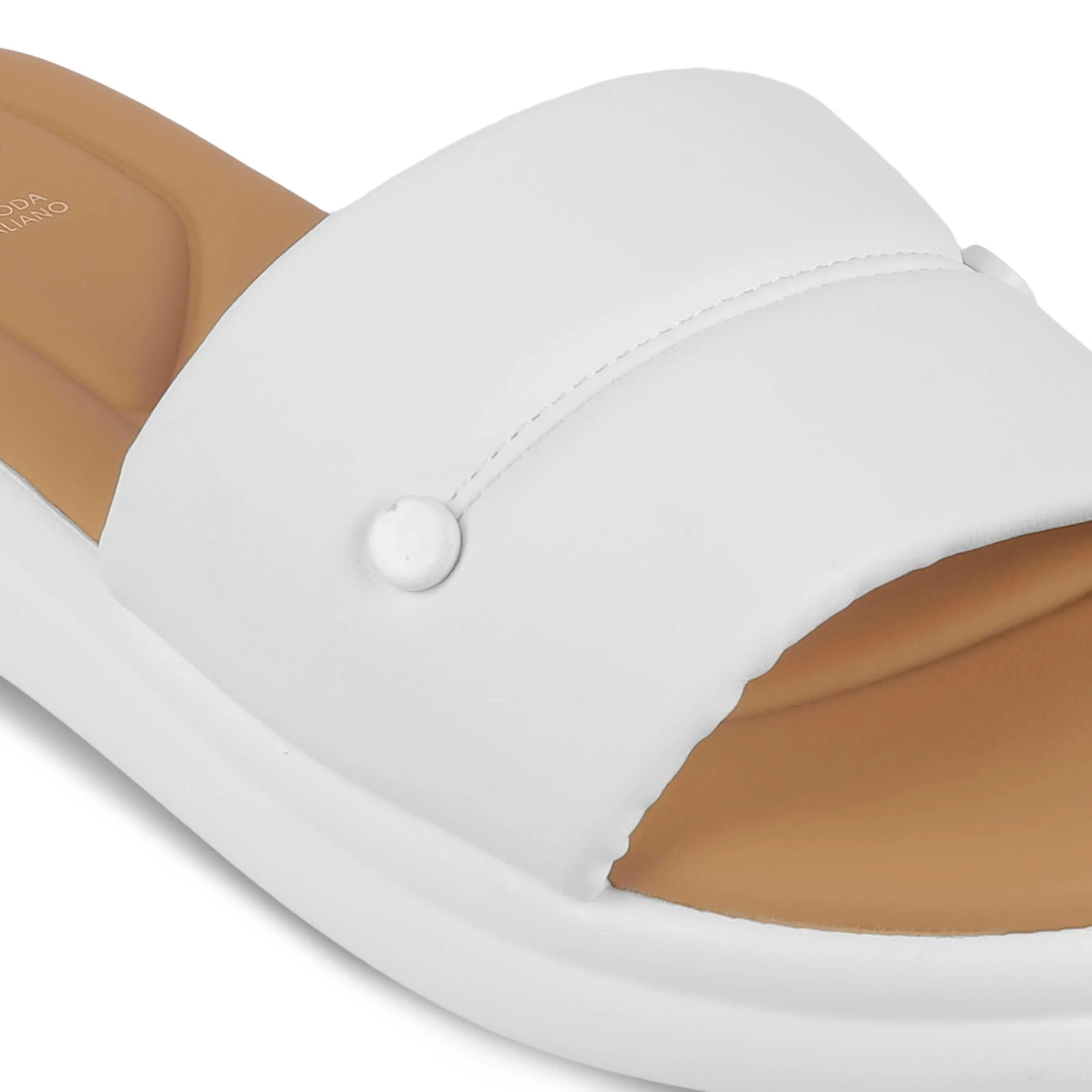 Tresmode Evershine White Women's Casual Platform Flats