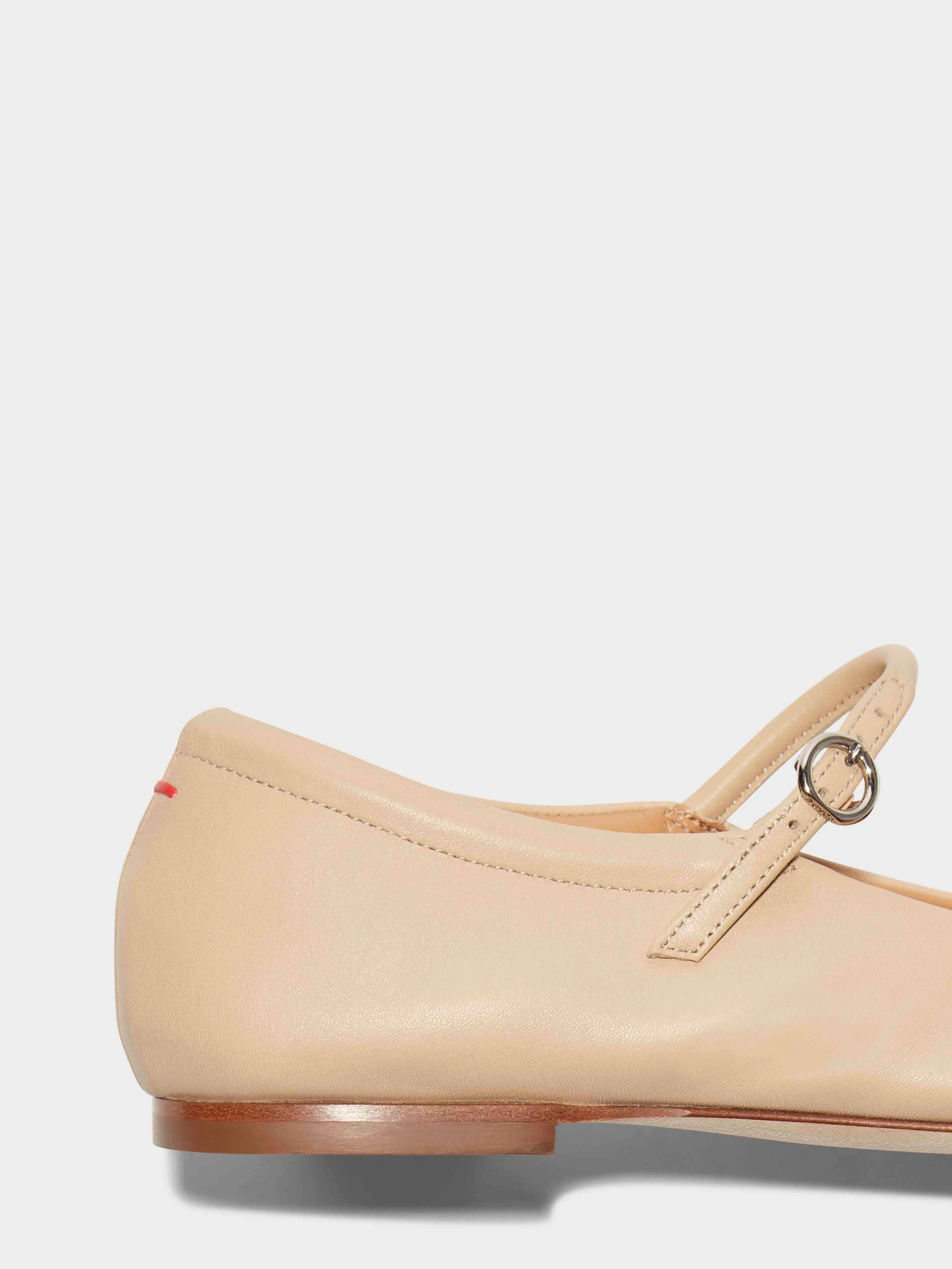 Uma Leather Mary-Jane Flats