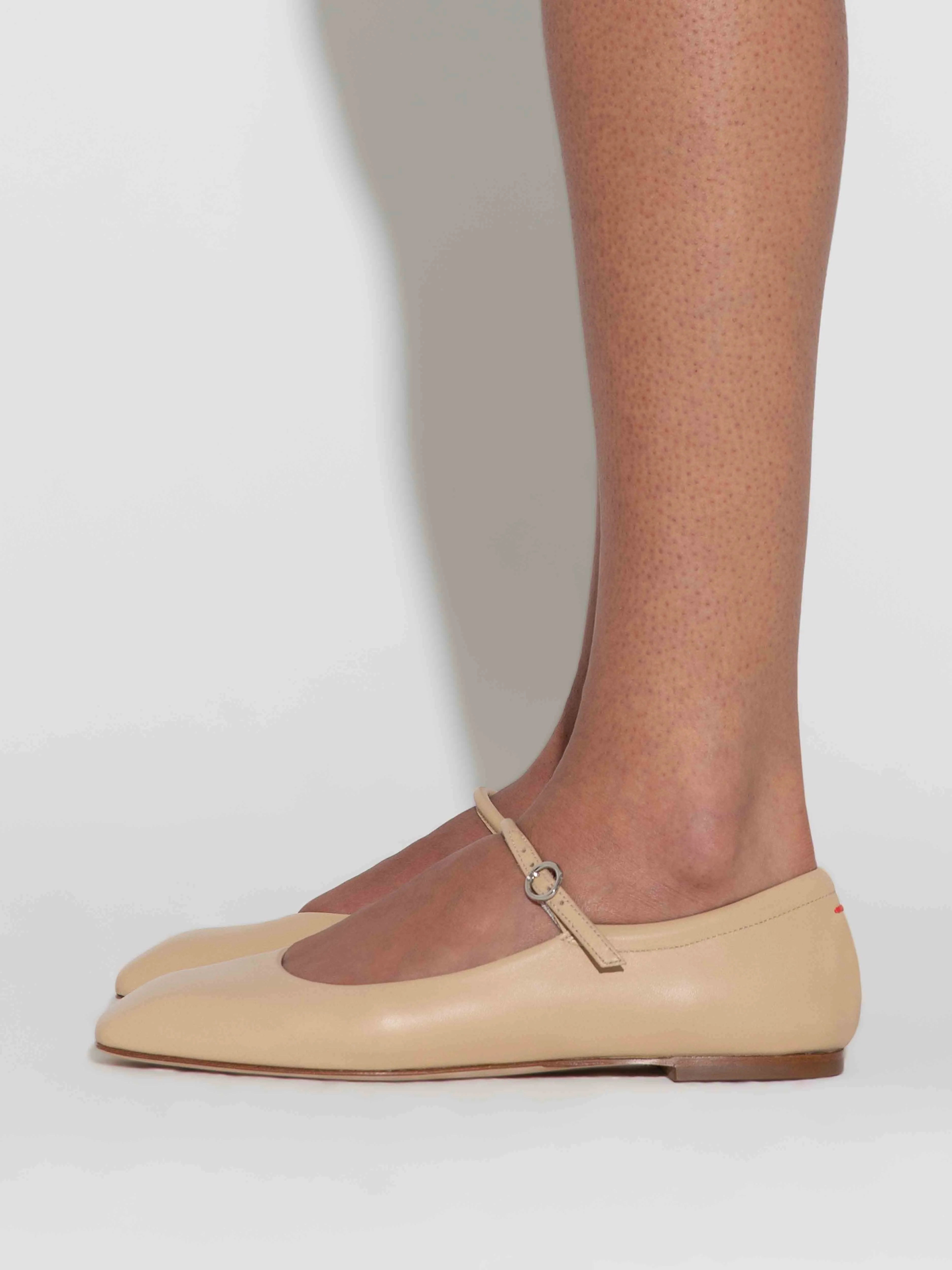 Uma Leather Mary-Jane Flats