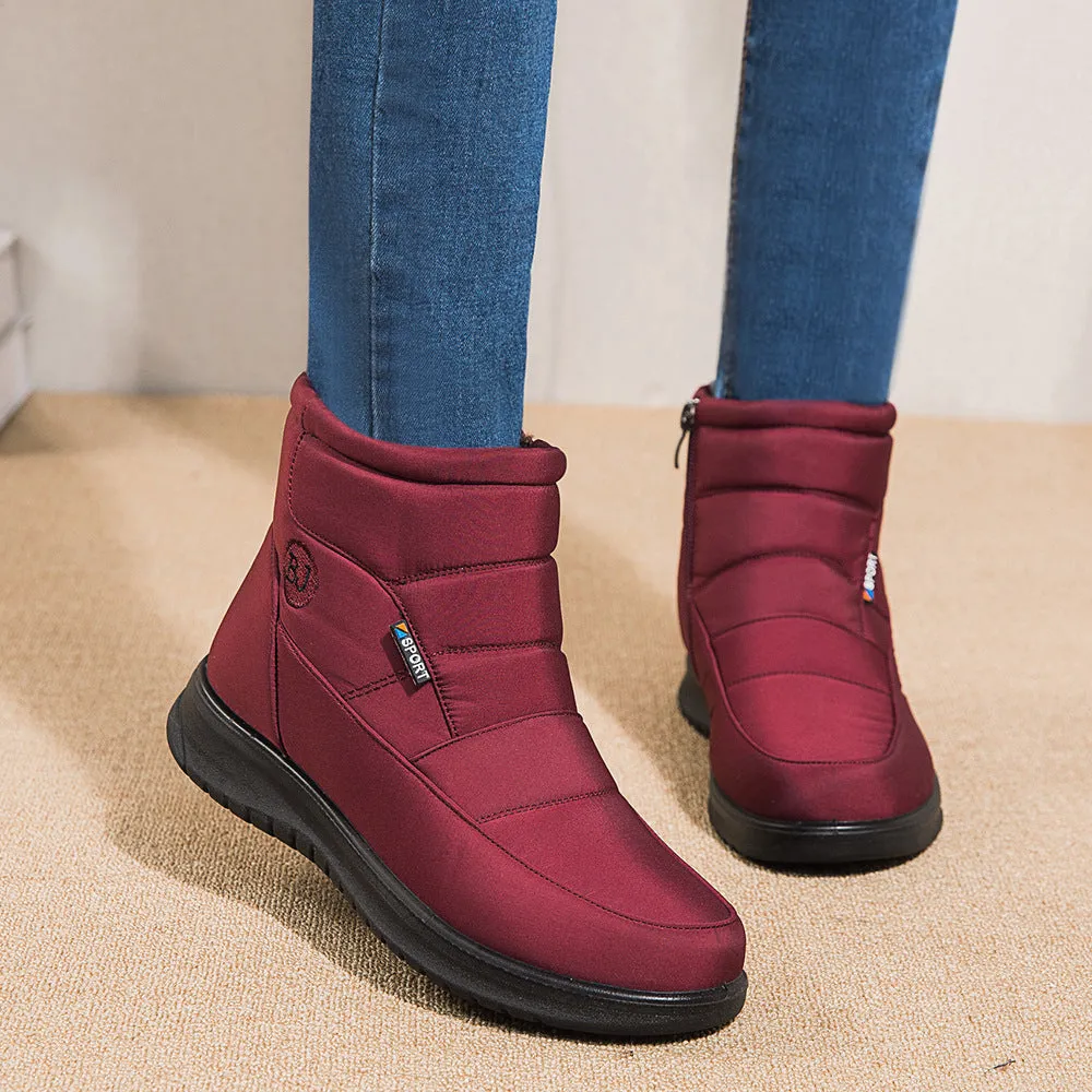 Waterproof Flat Heels Warm Ankle Snow Boots