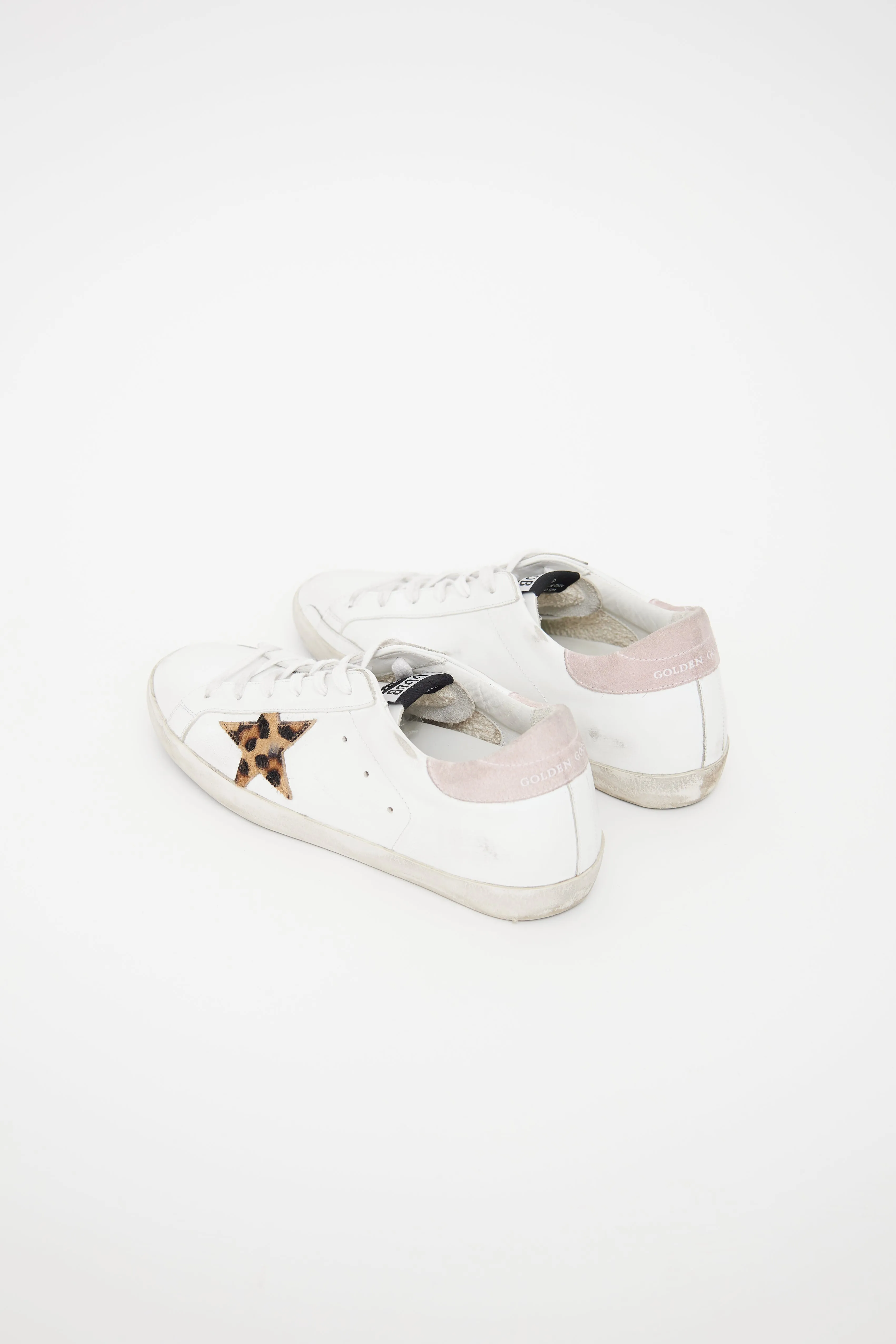 White & Pink Super-Star Classic Sneakers