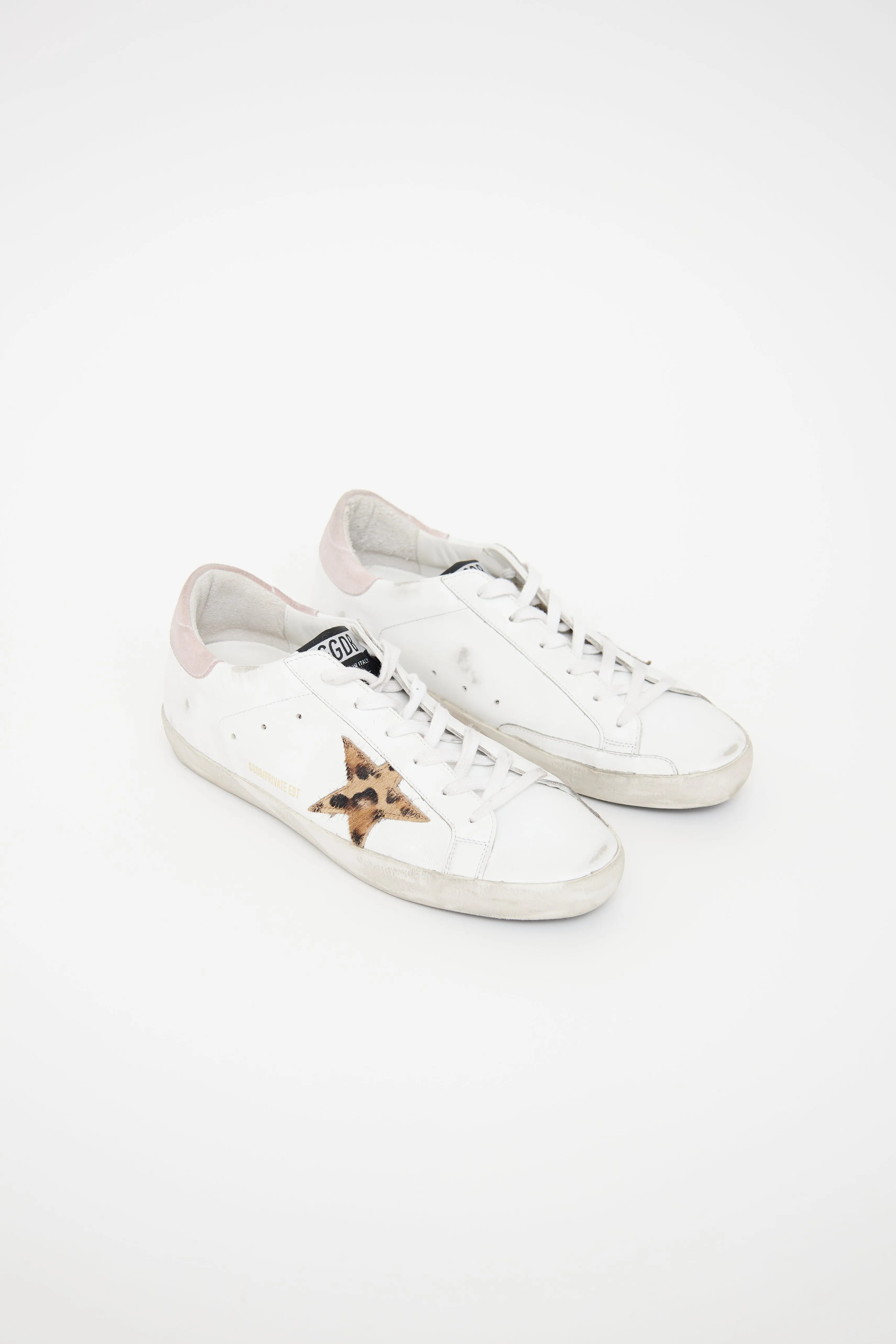 White & Pink Super-Star Classic Sneakers