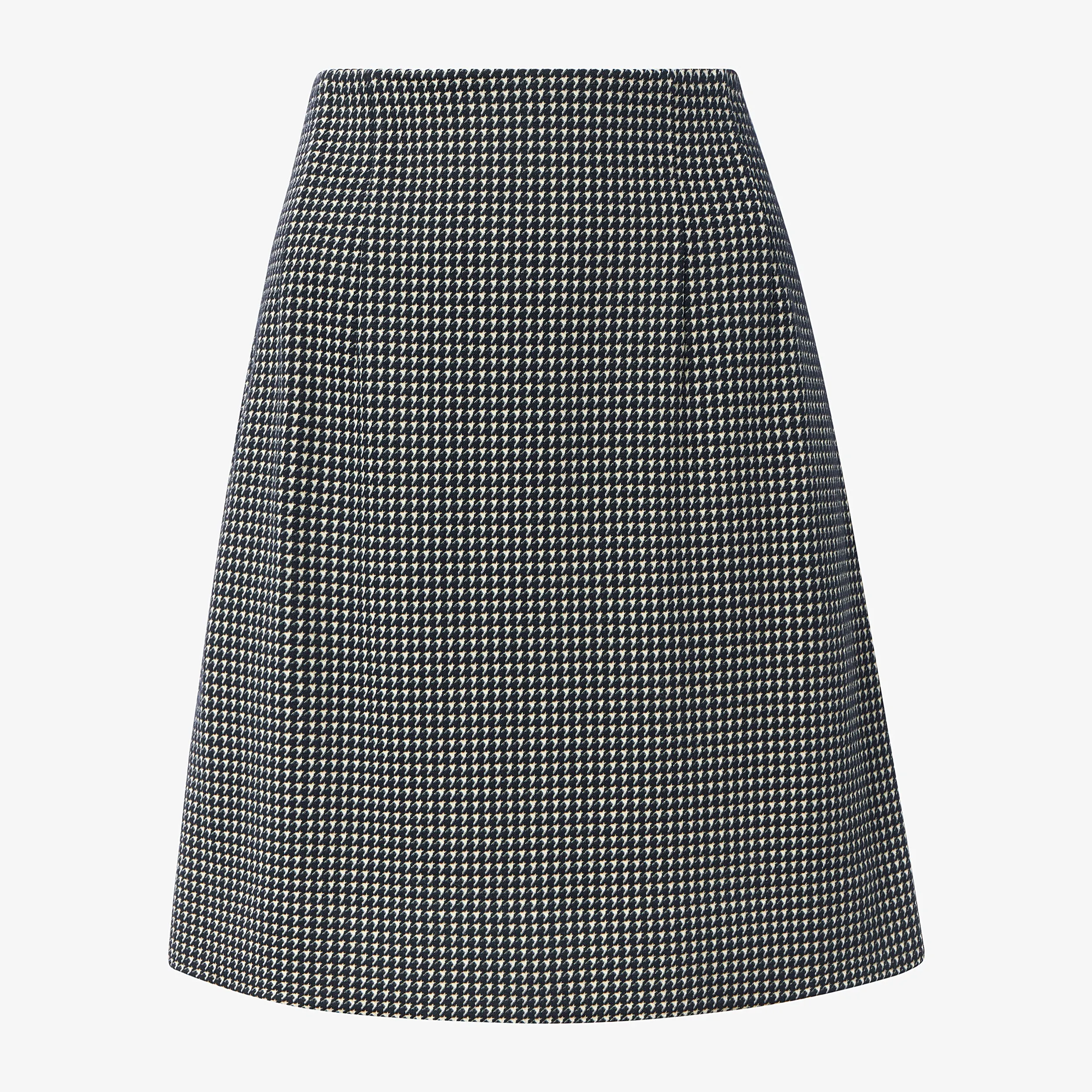 Whitney Skirt - Stretch Houndstooth :: Black / White