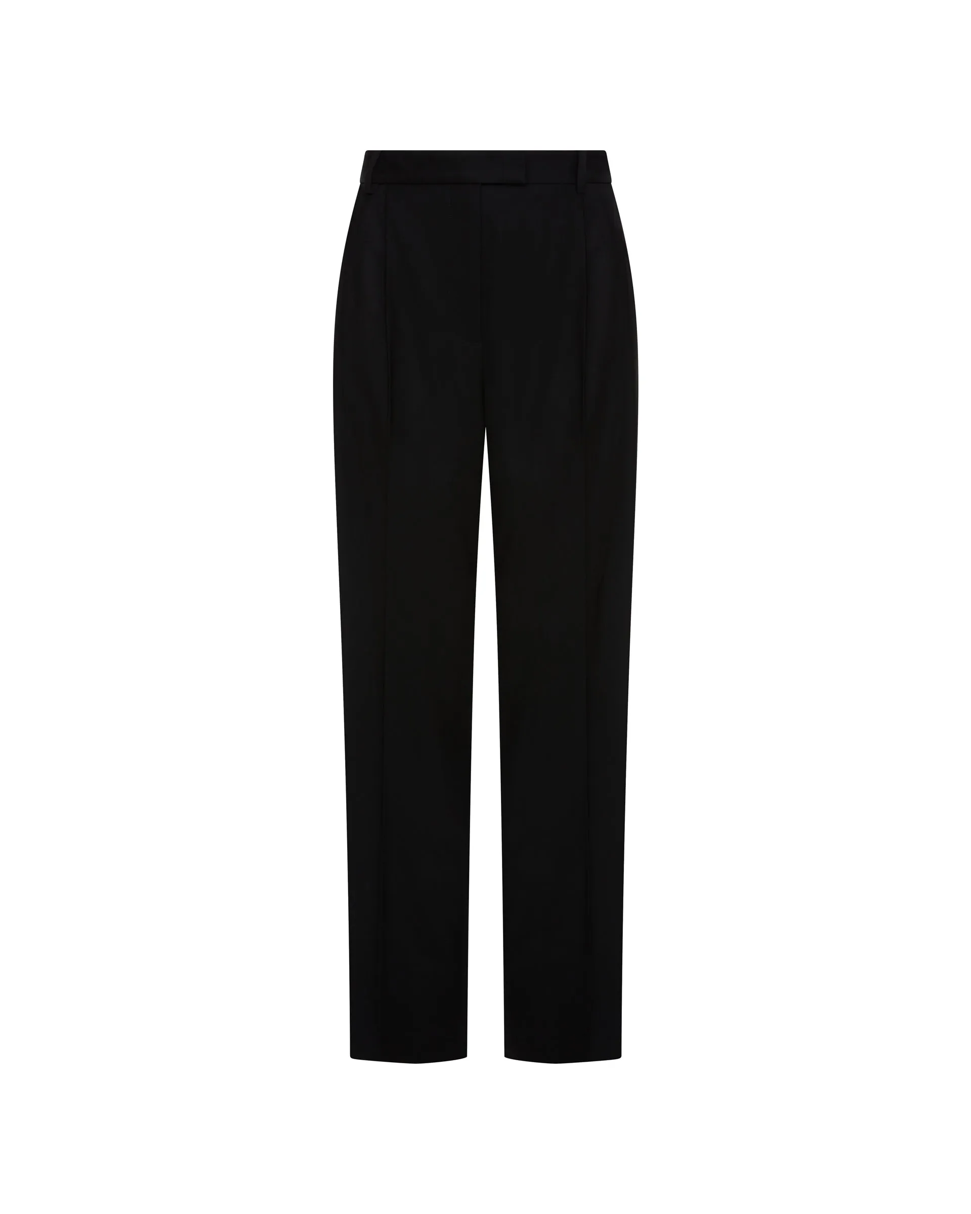 Wide Leg Trouser in Seasonless Wool | Black