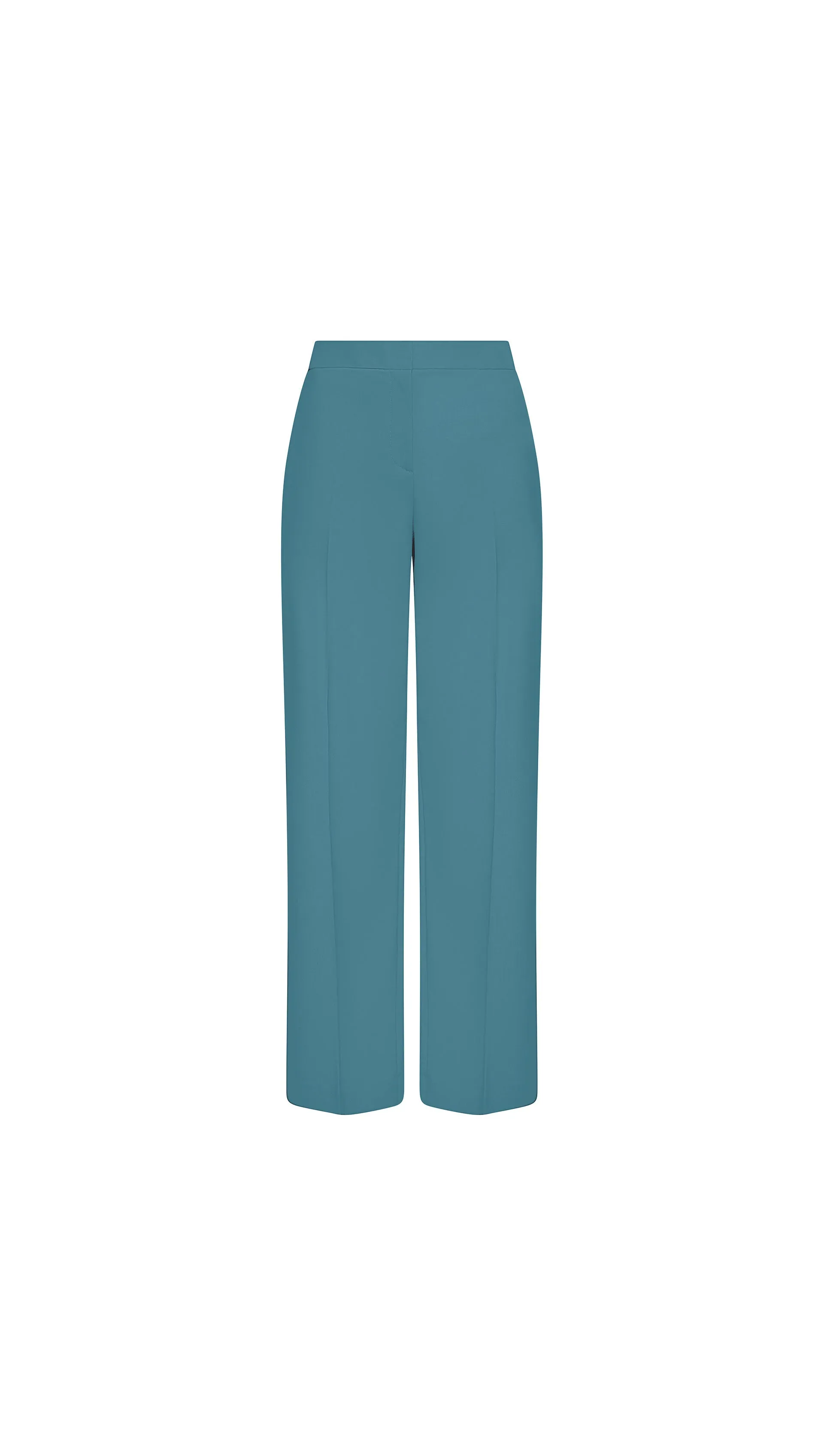 Wide Leg Trouser in Seasonless Wool | Cadet Blue