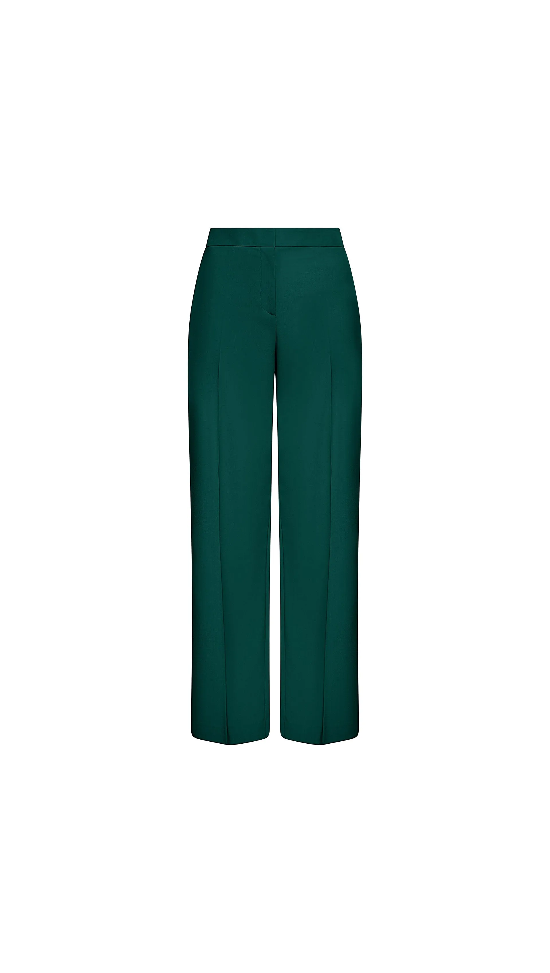 Wide Leg Trouser in Seasonless Wool | Emerald