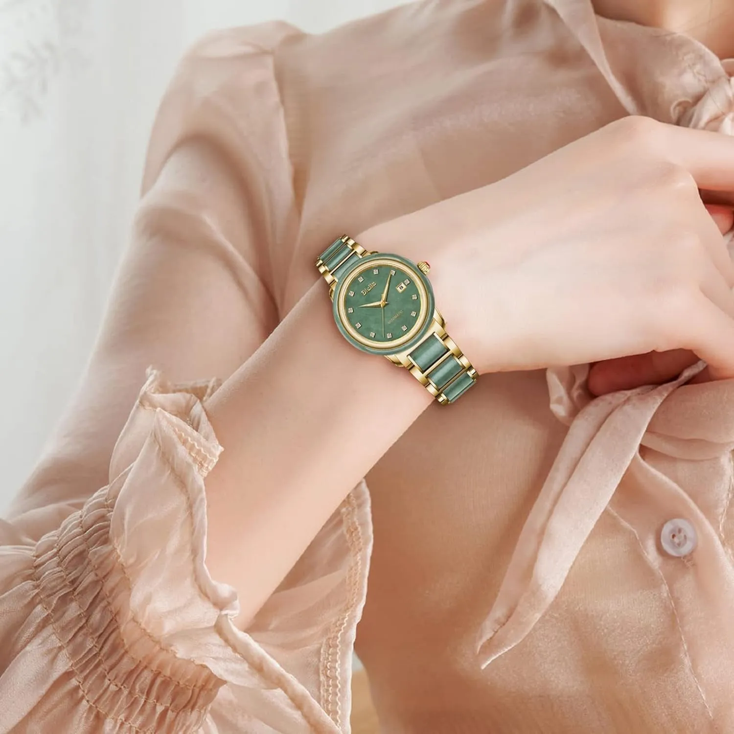 Women'S Automatic Mechanical Watches Luxury Ladies Dress Watch Waterproof with Sapphire Glass Mirror (Model: AD6001L)