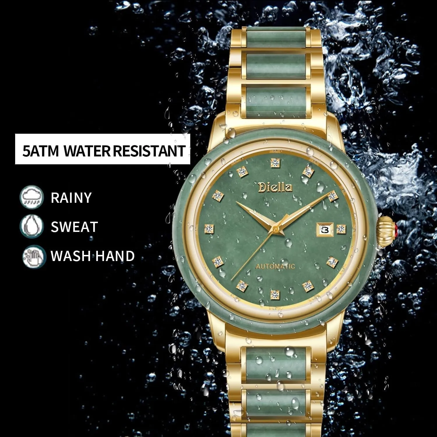 Women'S Automatic Mechanical Watches Luxury Ladies Dress Watch Waterproof with Sapphire Glass Mirror (Model: AD6001L)