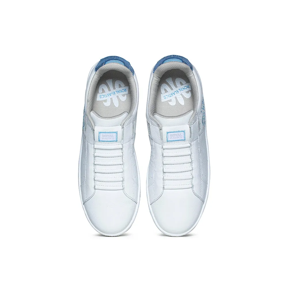 Women's Icon Genesis White Blue Glitter Leather Sneakers 91901-500