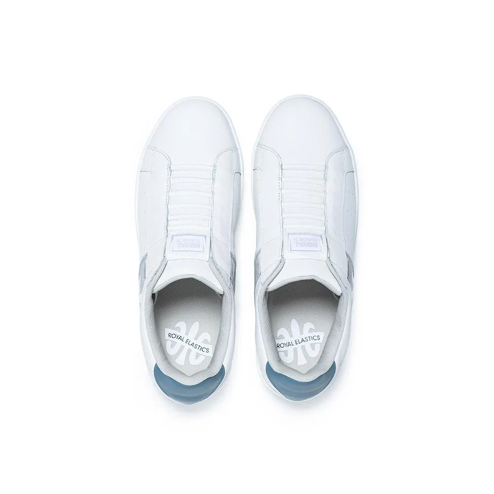 Women's Icon White Blue Logo Leather Sneakers 91912-085