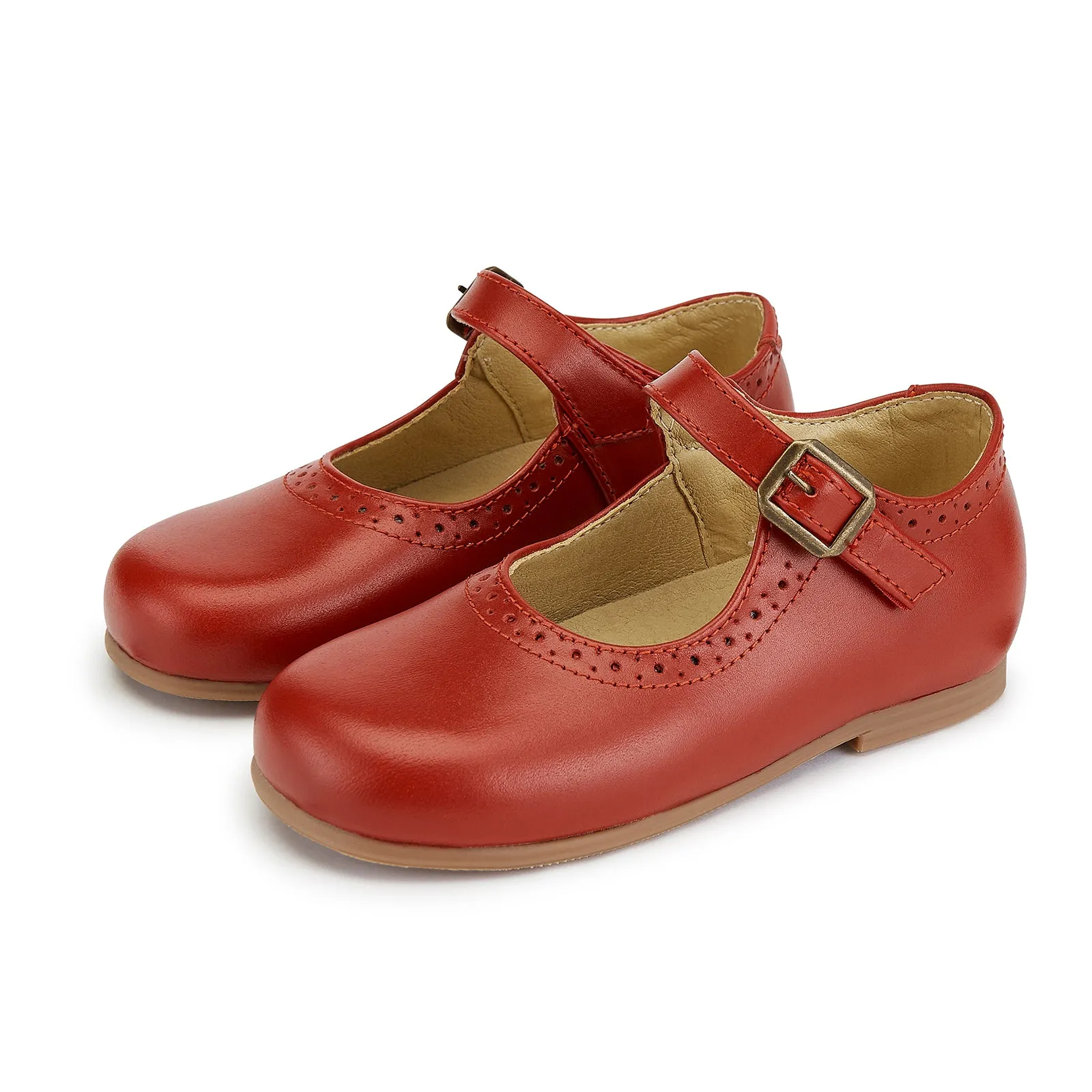 Young Soles Diana Red Mary Jane Leather Shoes