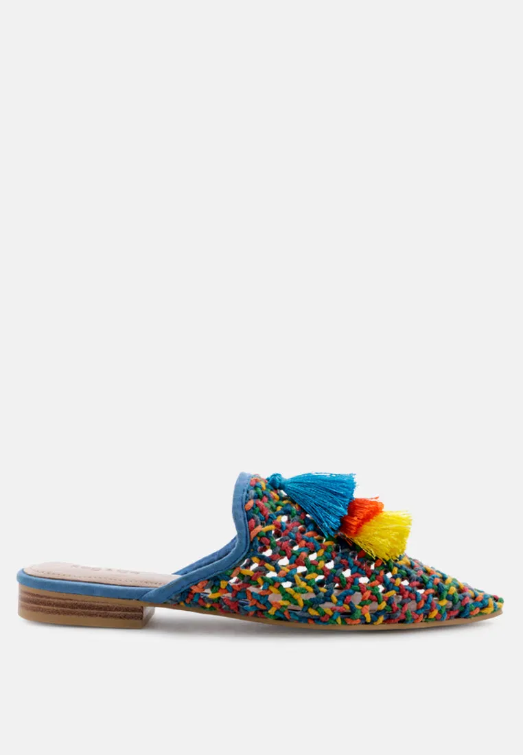 ZOOEY Colorful Woven Flat Mules